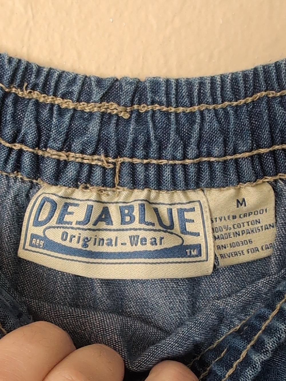 Casual Blue Denim Tiered Maxi Skirt with Elastic Drawstring Waist - Picture 2 of 3